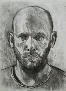 Self-portrait charcoal study_2 2017